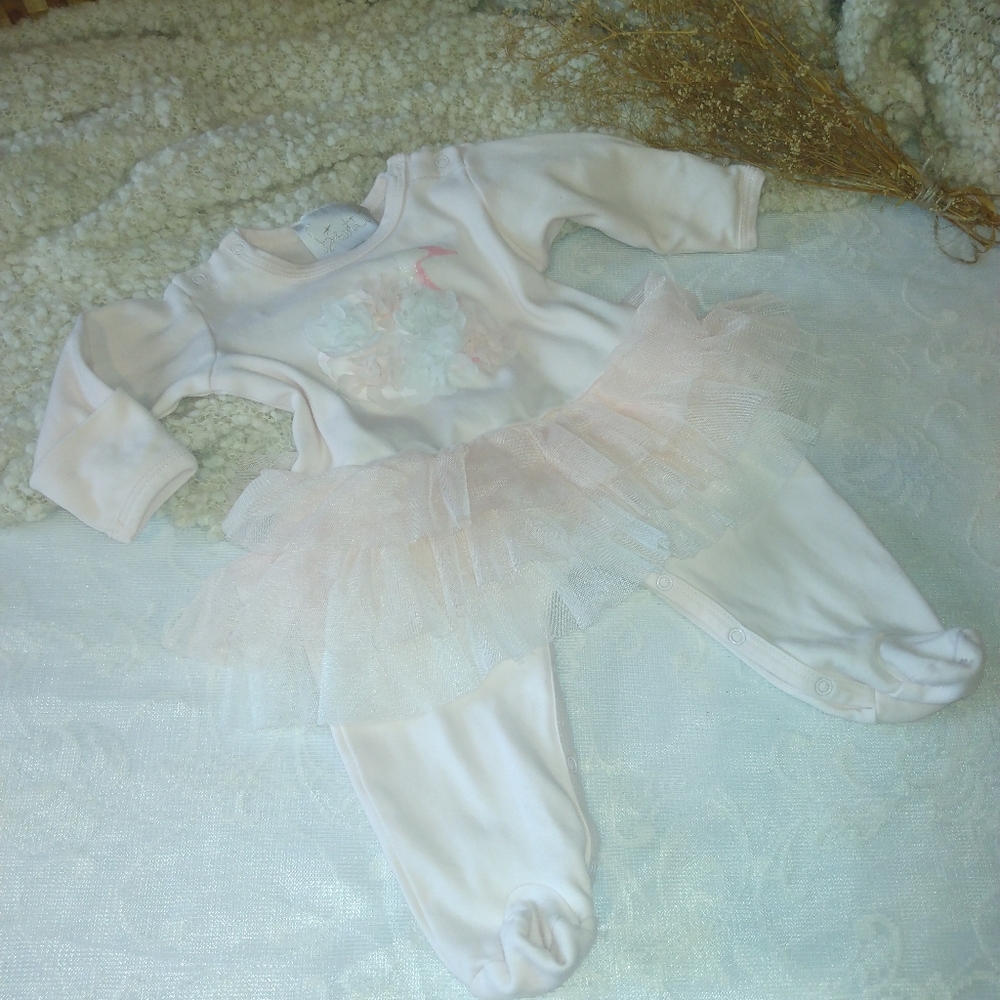 Biscotti Cream Footies One Piece Soft Sleepwear